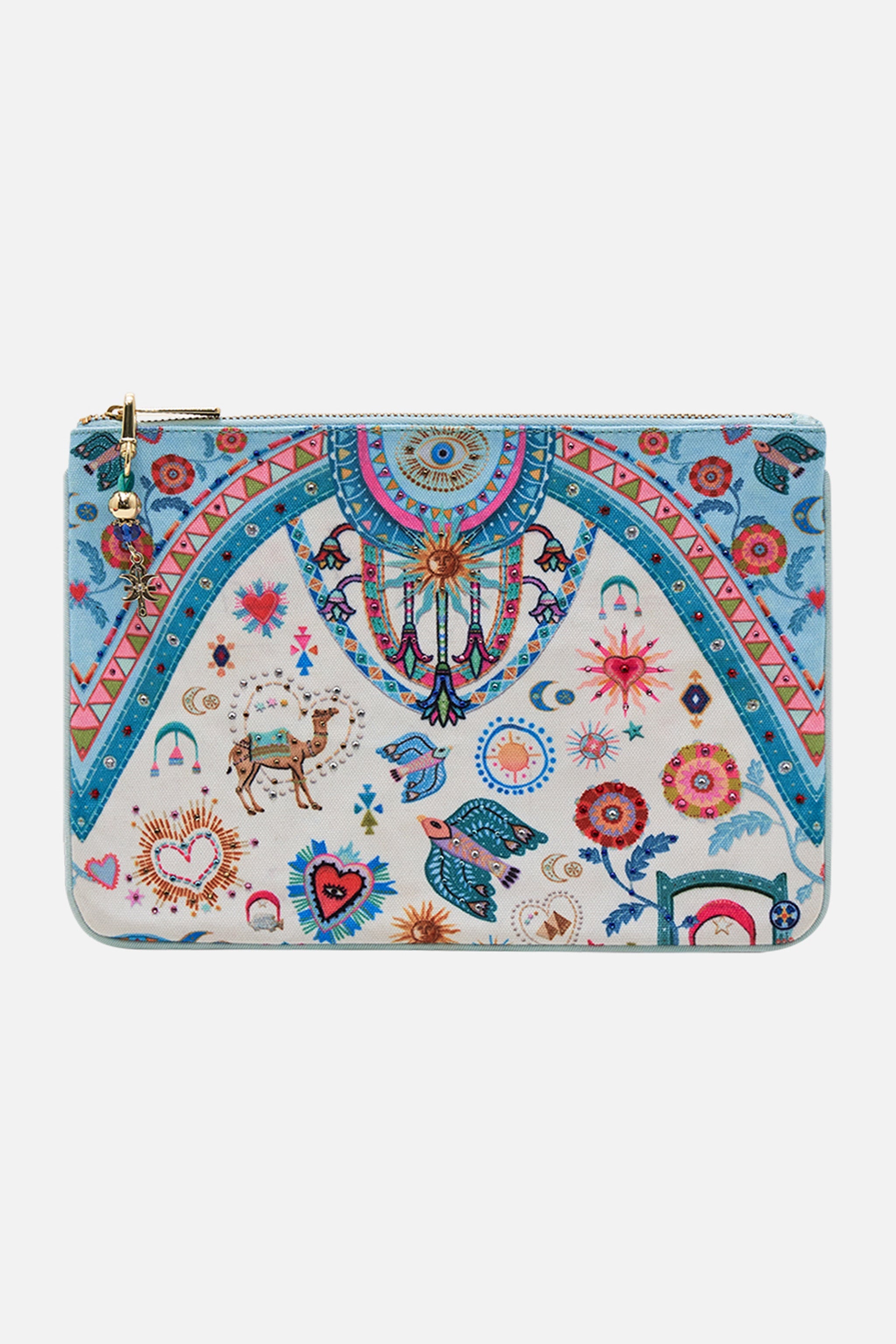 CAMILLA SMALL CANVAS CLUTCH - BEYMEN
