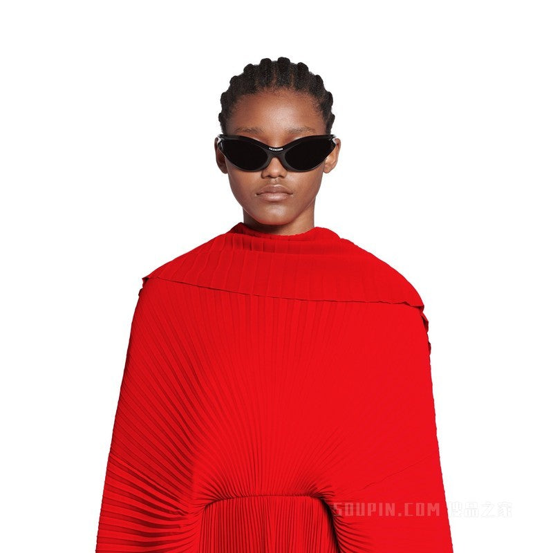 BALENCIAGA PLEATED DRAPE DRESS - BEYMEN