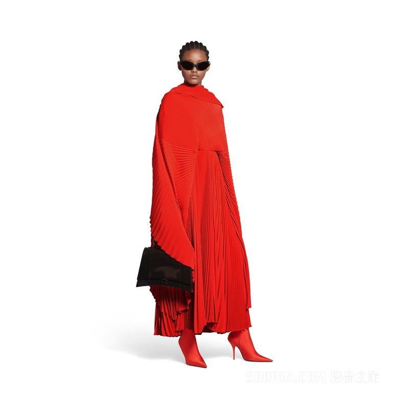 BALENCIAGA PLEATED DRAPE DRESS - BEYMEN