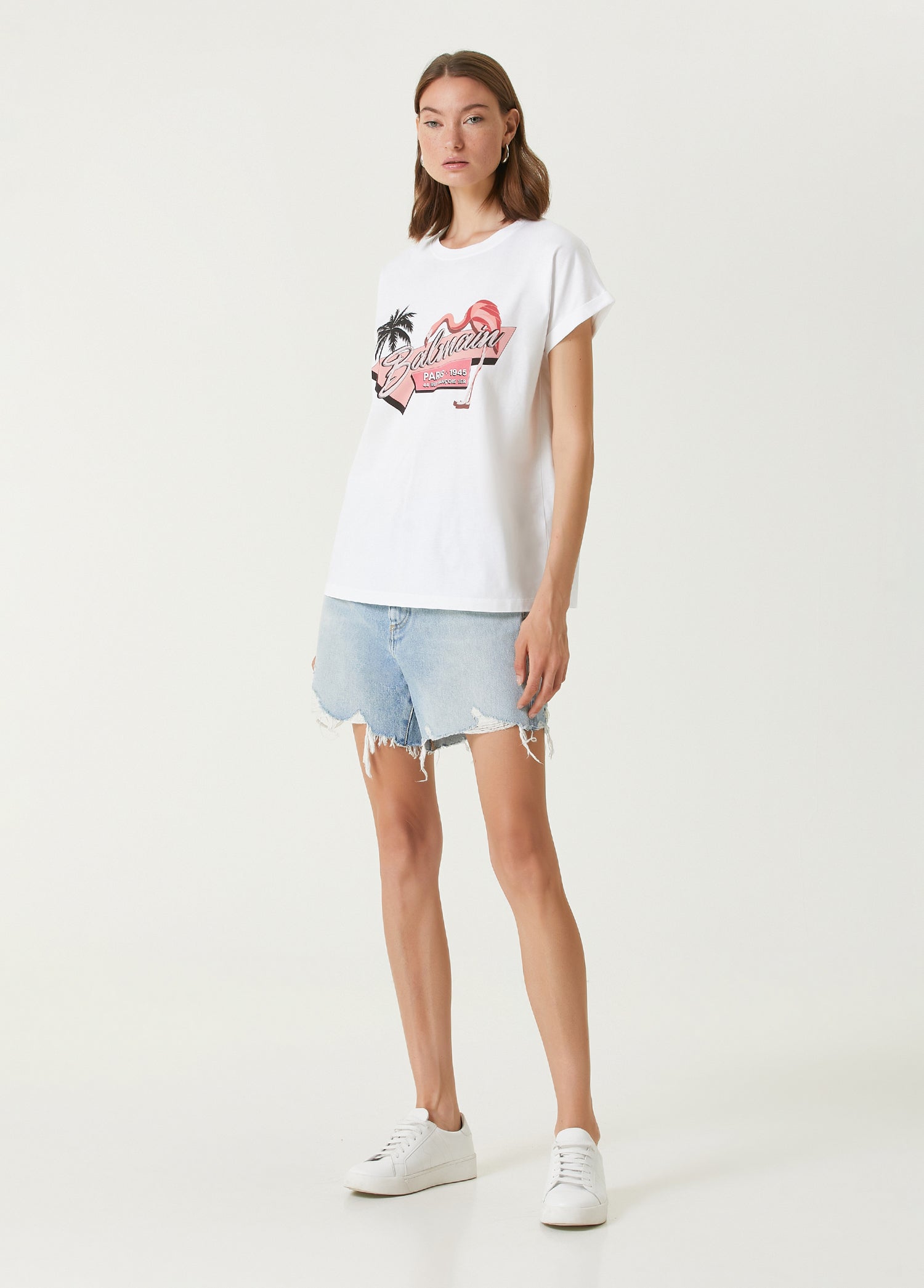 BALMAIN BALMAIN FLAMINGO PRINT - BEYMEN