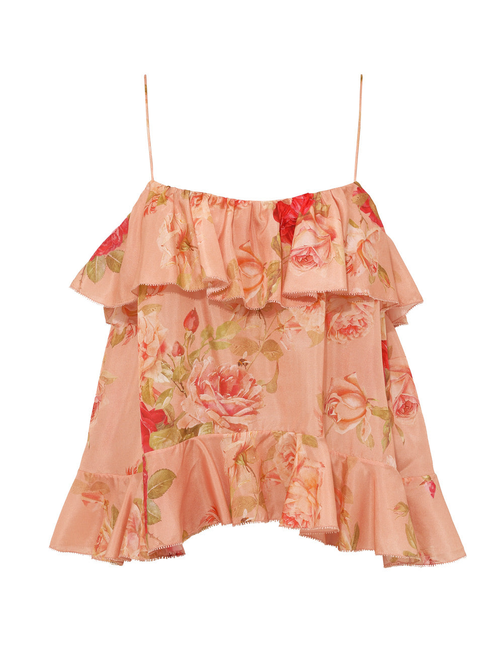 ZIMMERMAN ROSELIGHT FRILL CAMI TOP - BEYMEN
