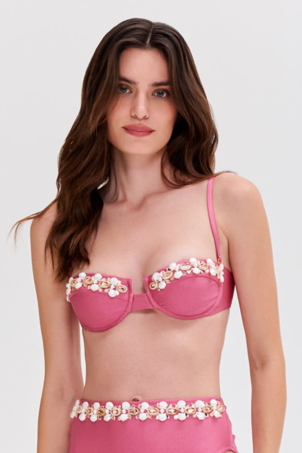 PATBO LYCRA EMBROIDERED BIKINI TOP - BEYMEN