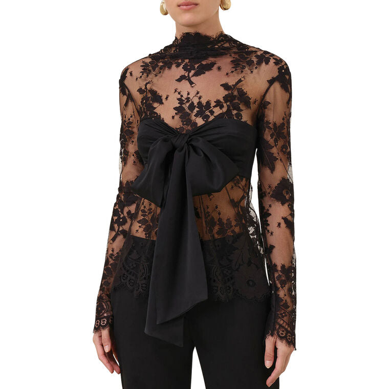ZIMMERMANN LACE BOW TOP - BEYMEN