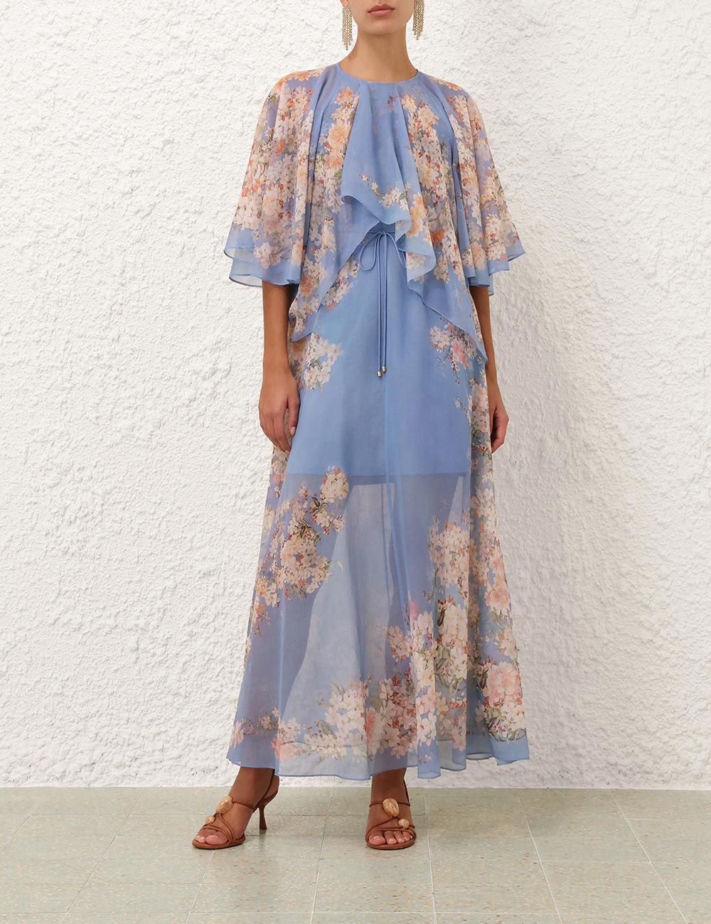 ZIMMERMAN CASCADIAN TIERED MAXI DRESS - BEYMEN