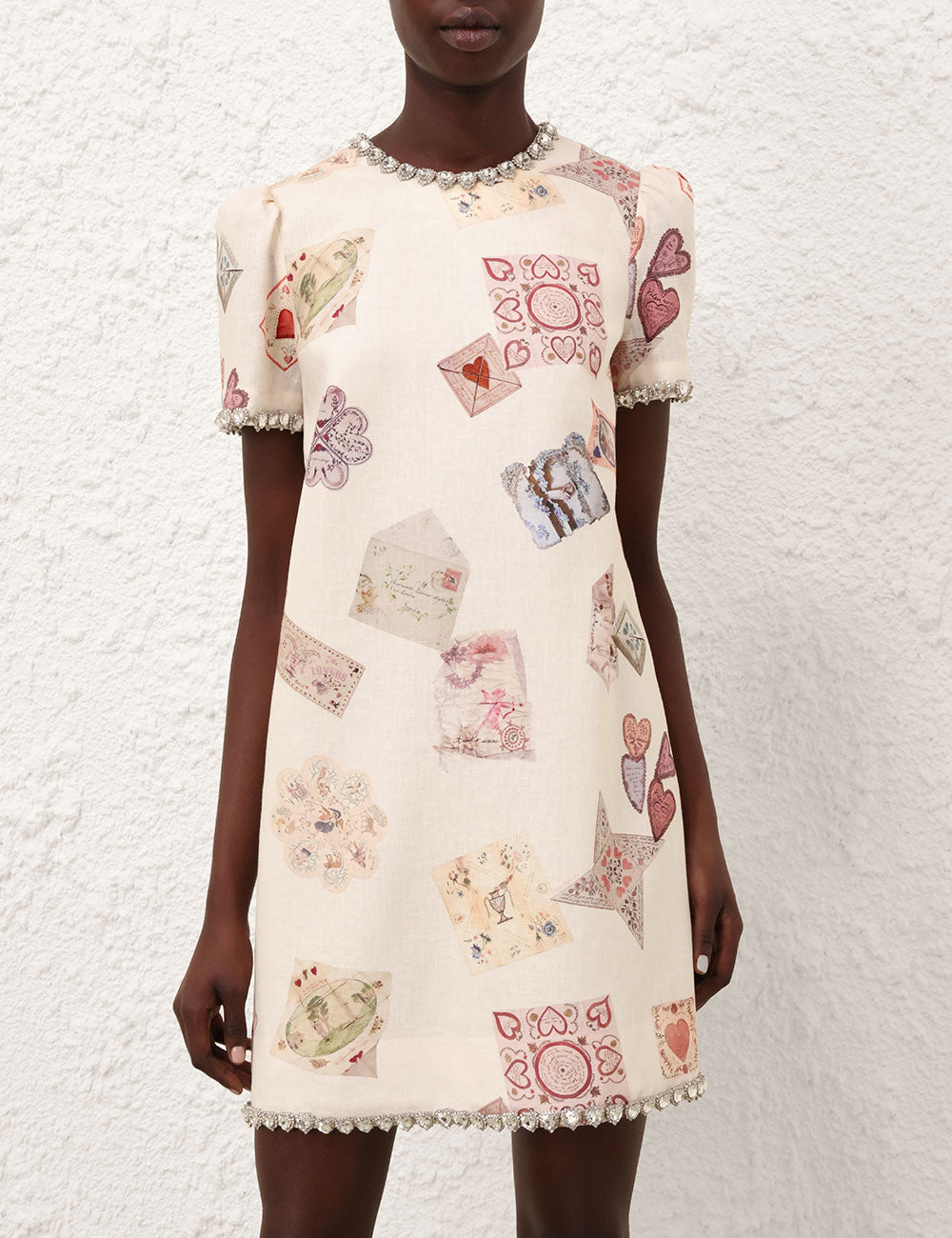ZIMMERMAN HYPNOTIC JEWELLED SHIFT DRESS