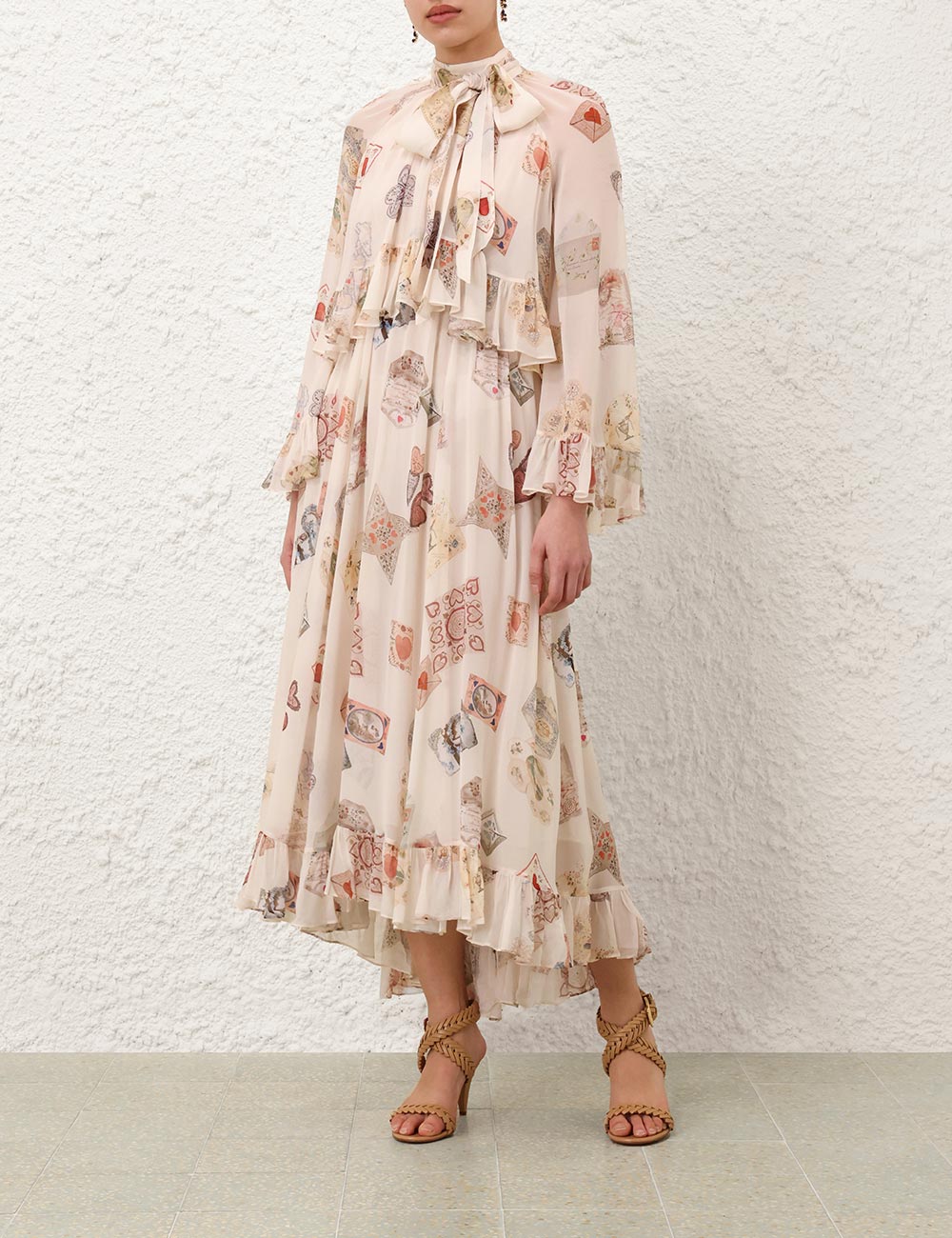 ZIMMERMAN HYPNOTIC FLUTTER DRESS