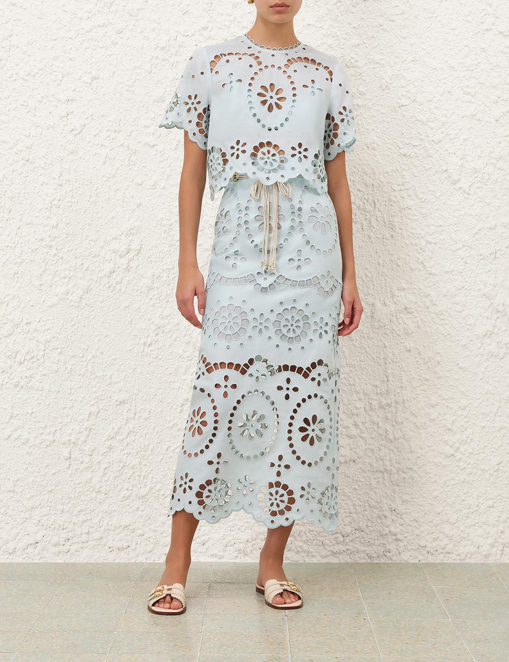 ZIMMERMAN EMBROIDERED SKIRT - BEYMEN
