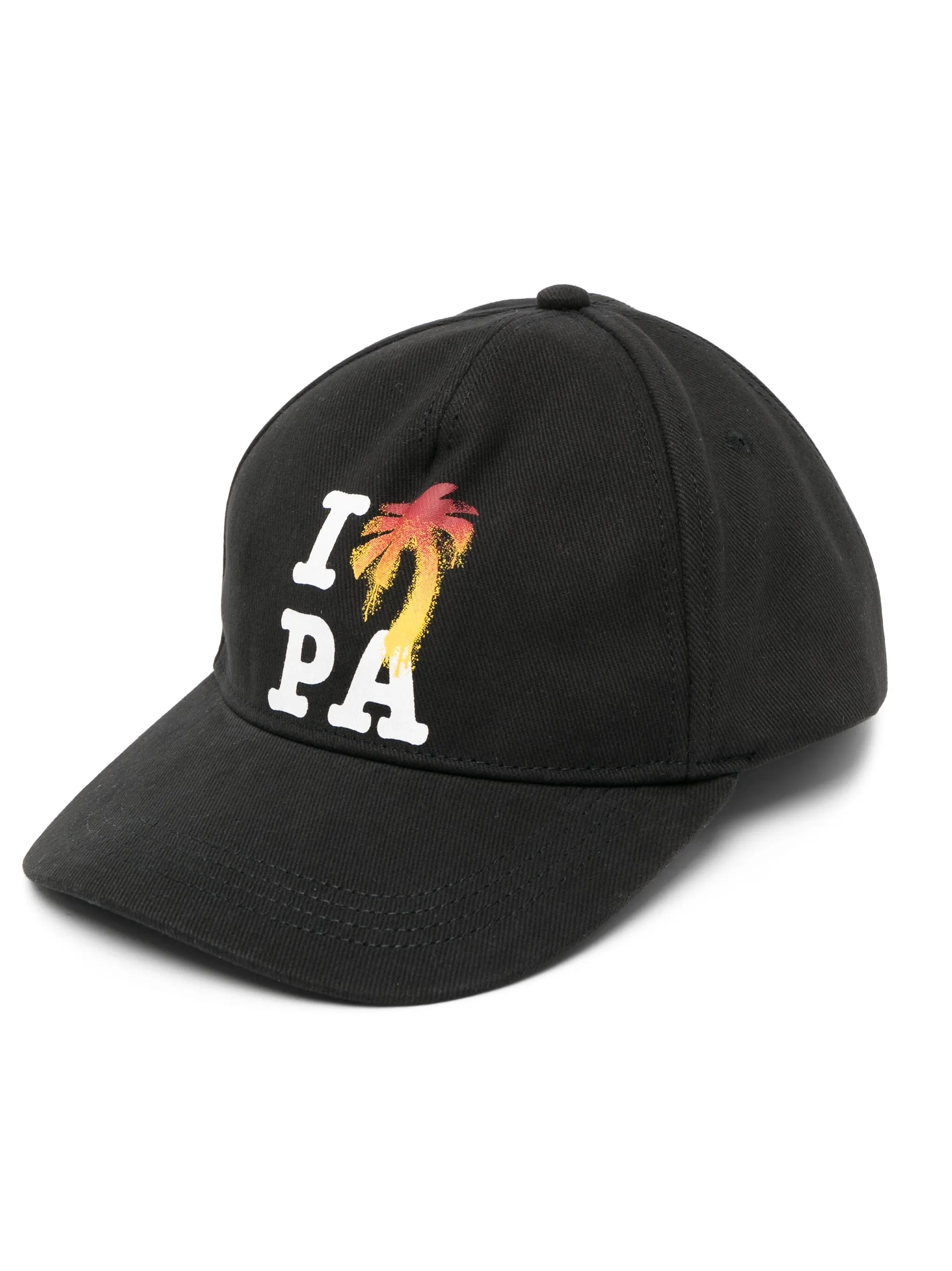 PALM ANGELS I LOVE PA CAP BLACK WHITE - BEYMEN