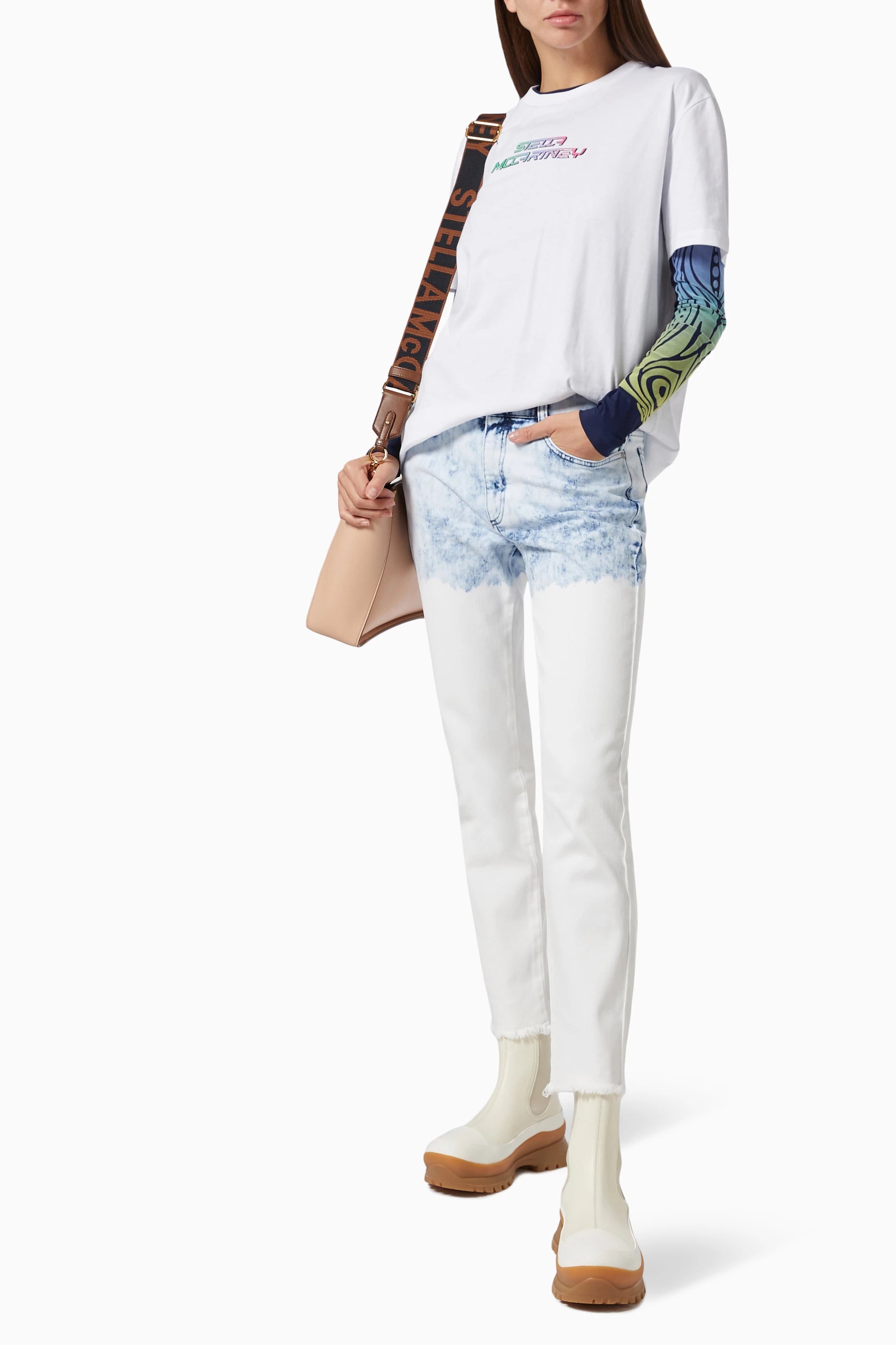 STELLA MCCARTNEY HIGH FREQUENCY GEL LOGO TSHIRT - BEYMEN