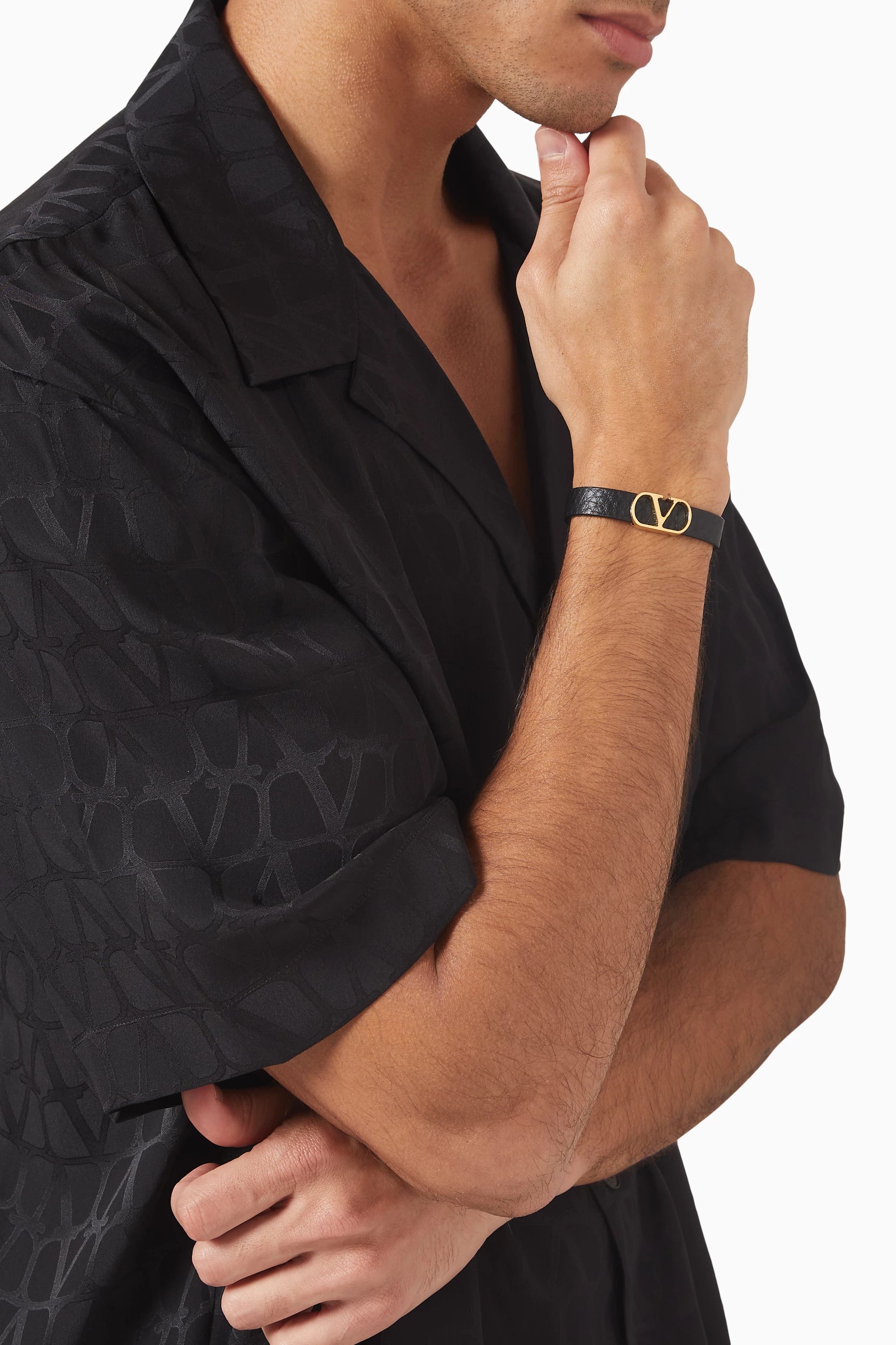 VALENTINO GARAVANI LEATHER BRACELET - BEYMEN