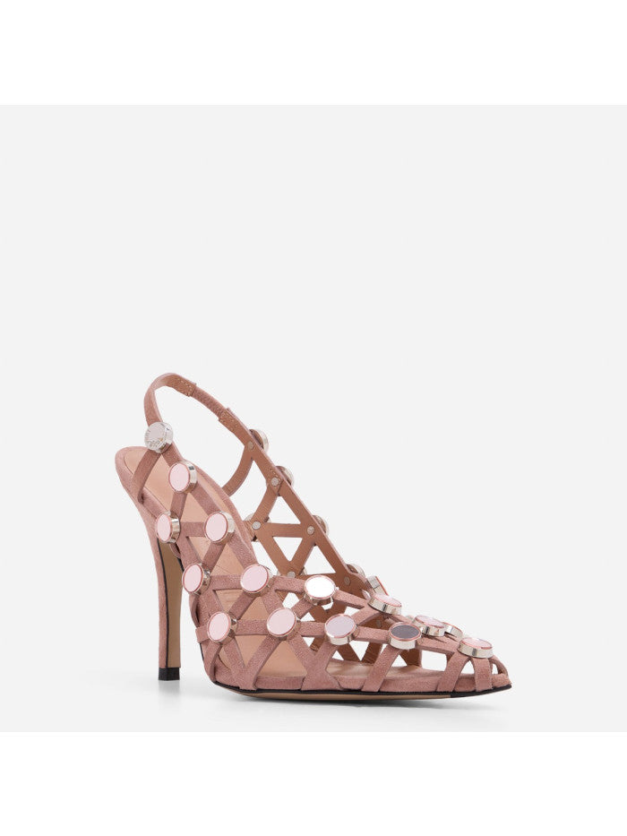 THE ATTICO GRID SLINGBACK 105MM - BEYMEN