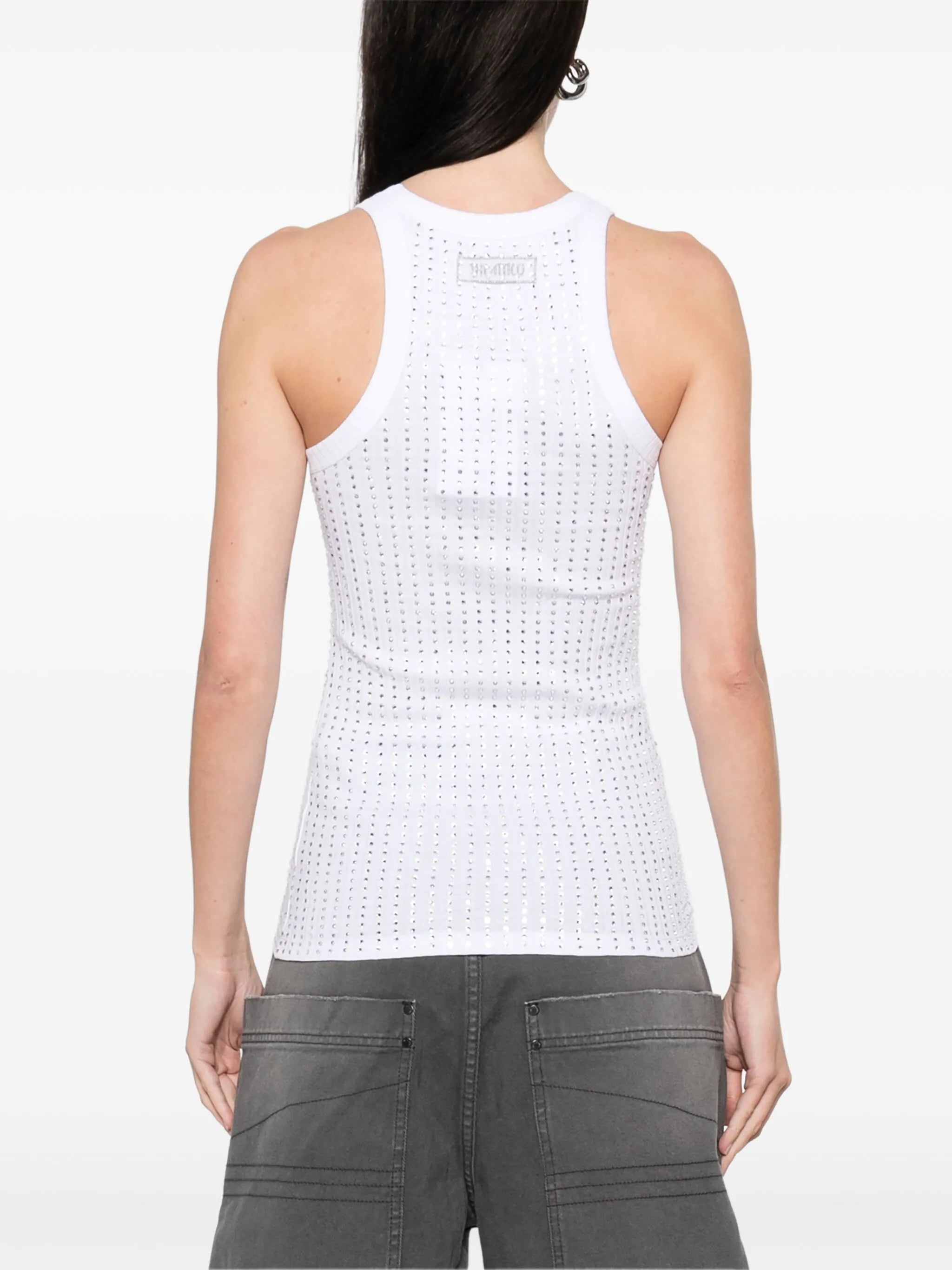 THE ATTICO RHINESTONE EMBELLISHED TANK TOP - BEYMEN