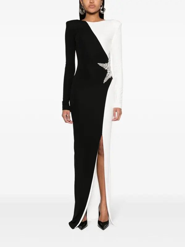 BALMAIN JERSEY LONG DRESS - BEYMEN