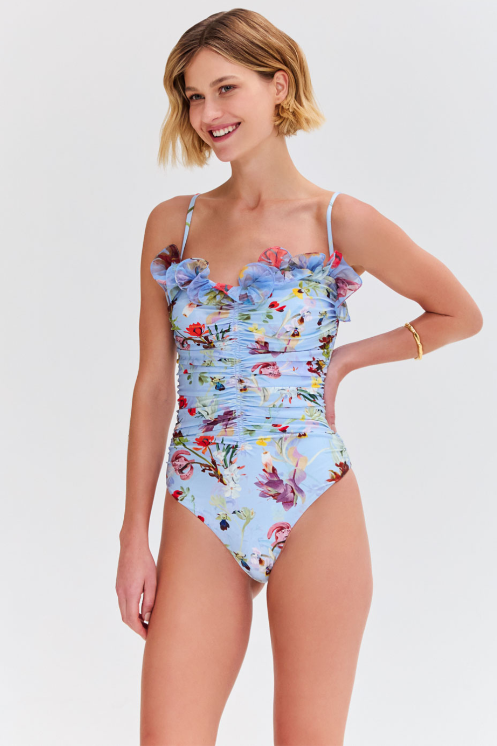 PATBO FLOWER FLUTTER SWIMSUIT - BEYMEN