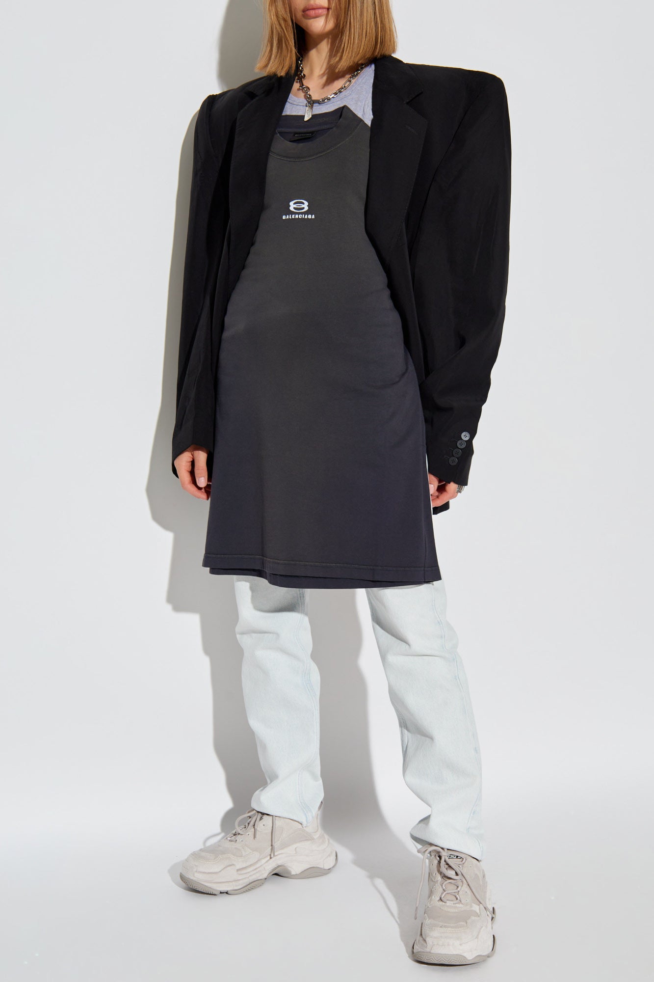 BALENCIAGA PATCHED T-SHIRT TOP - BEYMEN