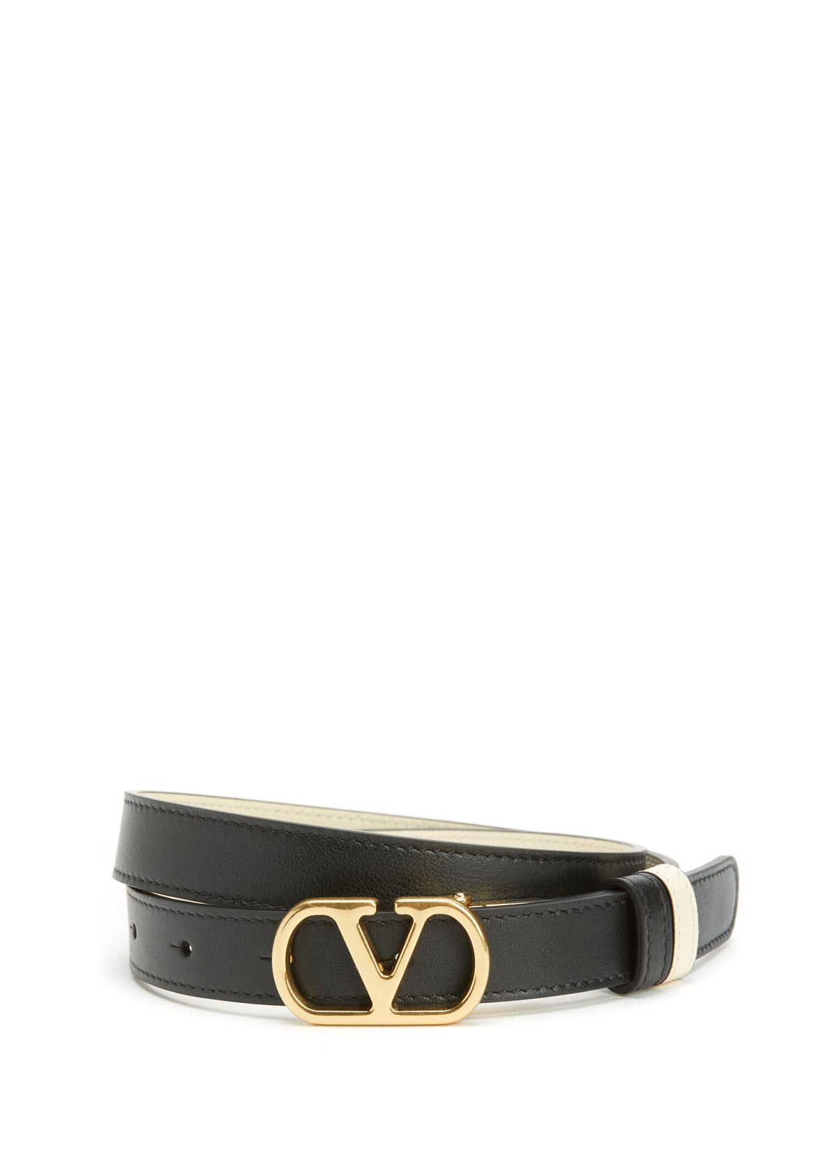 VALENTINO GARAVANI BOX CALF S./A.LIGHT GOLD LOGO - BEYMEN