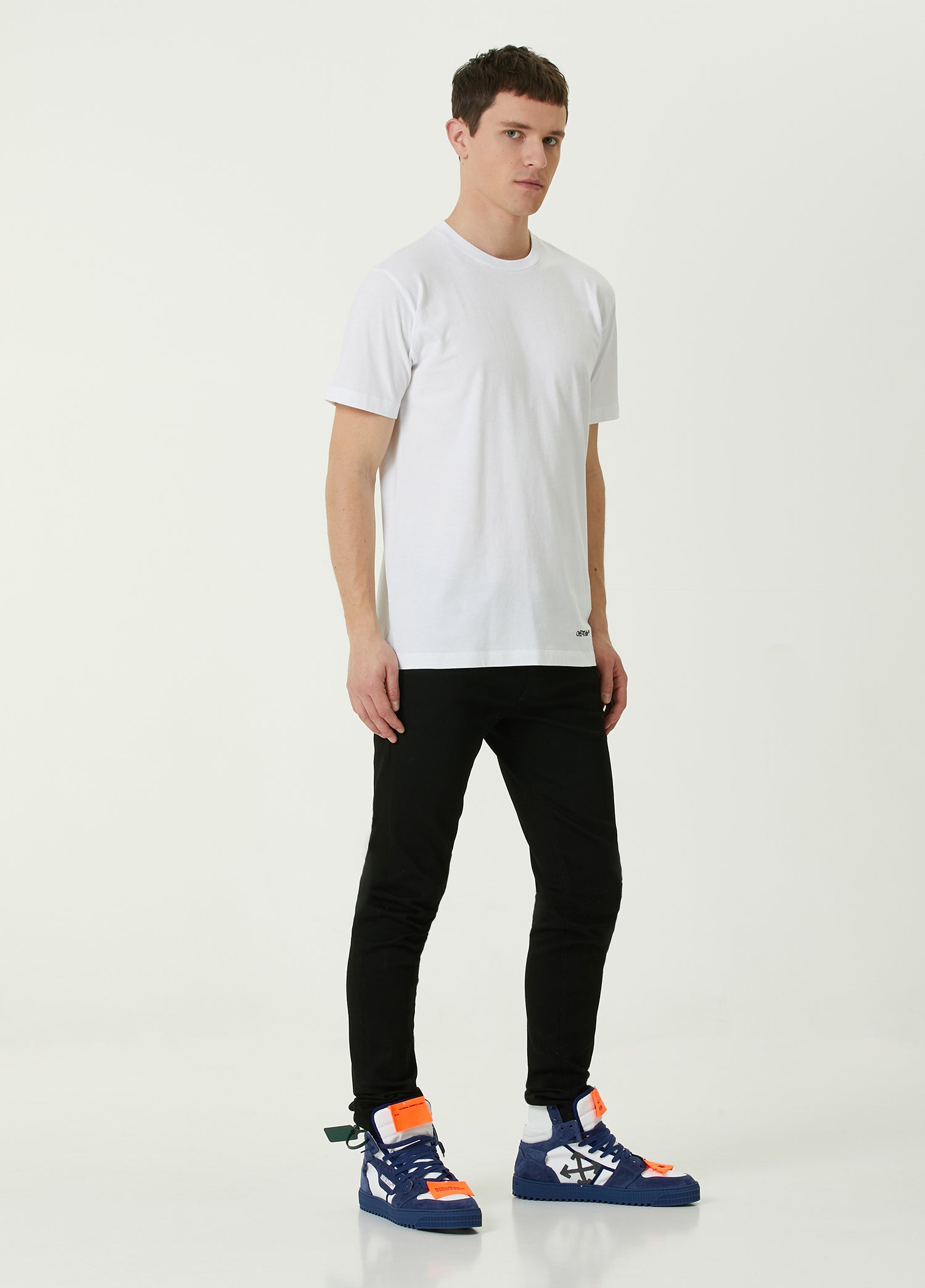 OFF-WHITE SCRIBBLE DIAG SLIM SS T-SHIRT - BEYMEN