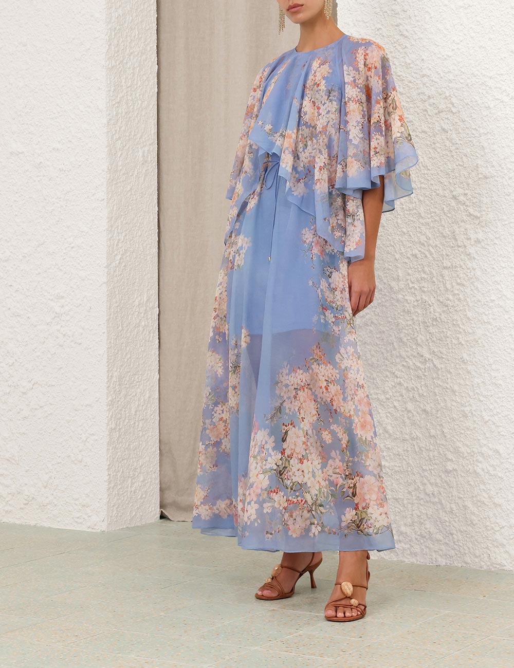 ZIMMERMAN CASCADIAN TIERED MAXI DRESS - BEYMEN