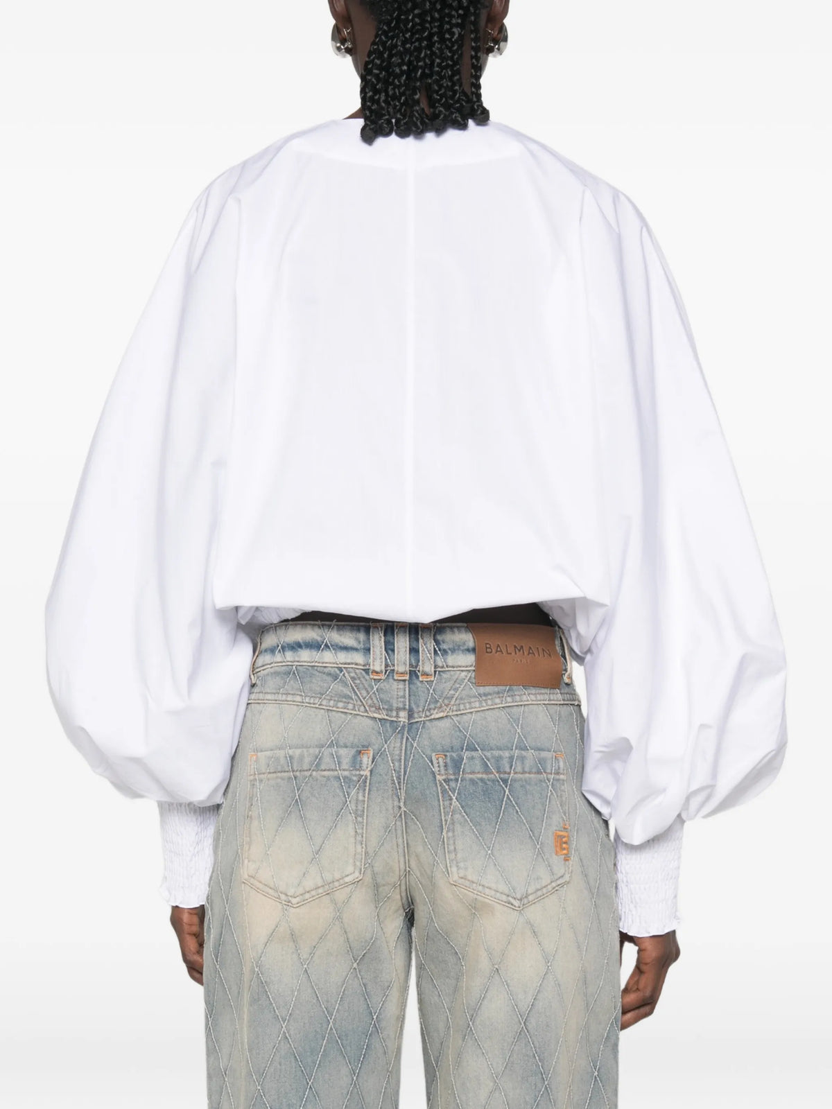 BALMAIN BATWING POPLIN SHIRT - BEYMEN