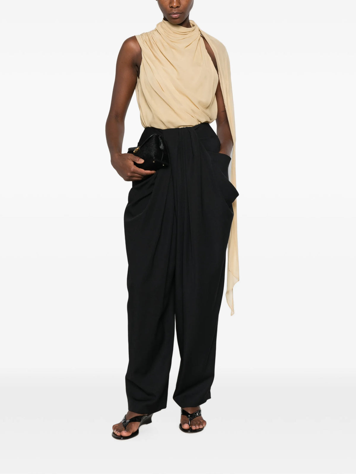 BALMAIN GRAIN DE POUDRE LOOSE PANTS - BEYMEN