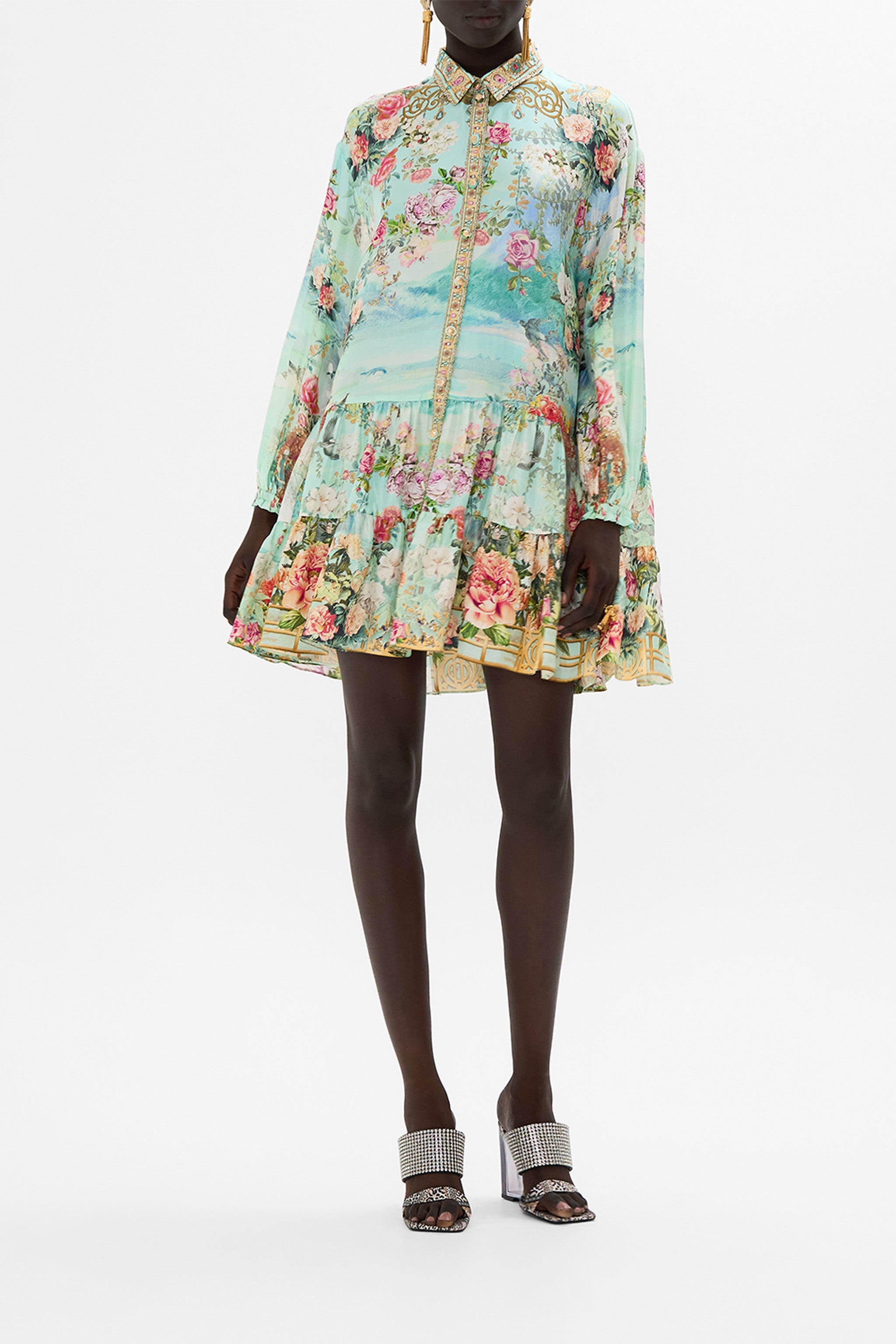 CAMILLA TIERED SHIRT DRESS - BEYMEN