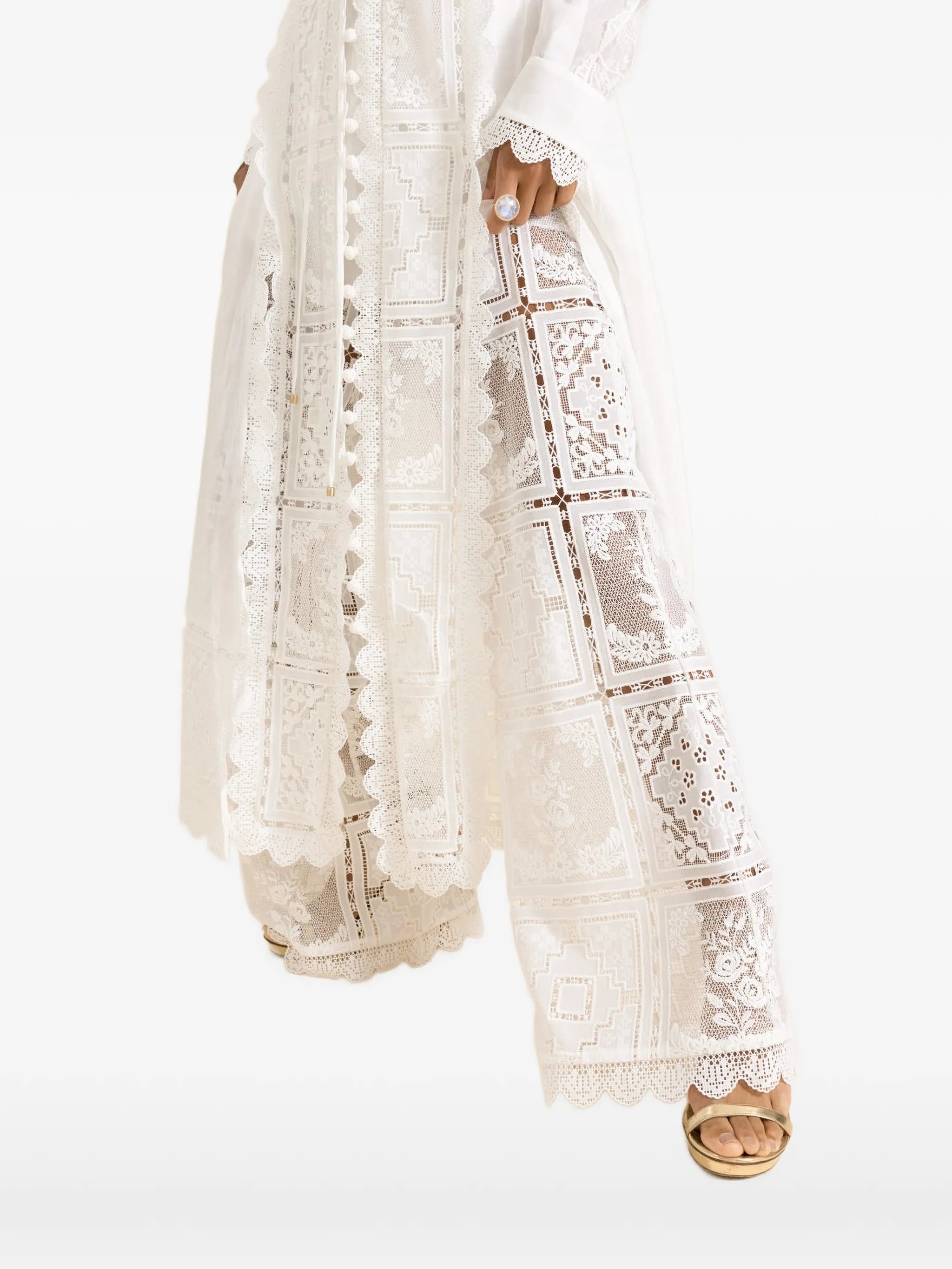 ZIMMERMAN ASTER EMBROIDERED PANT - BEYMEN