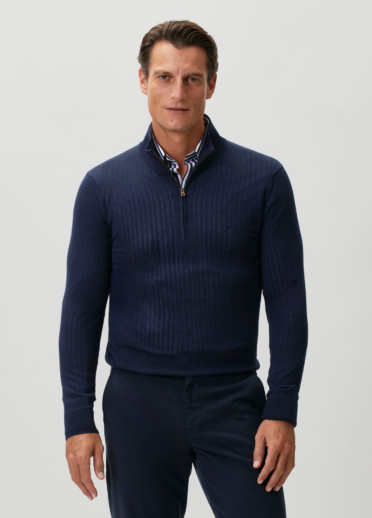 ETRO KNITTED QUARTER ZIP JUMPER - BEYMEN