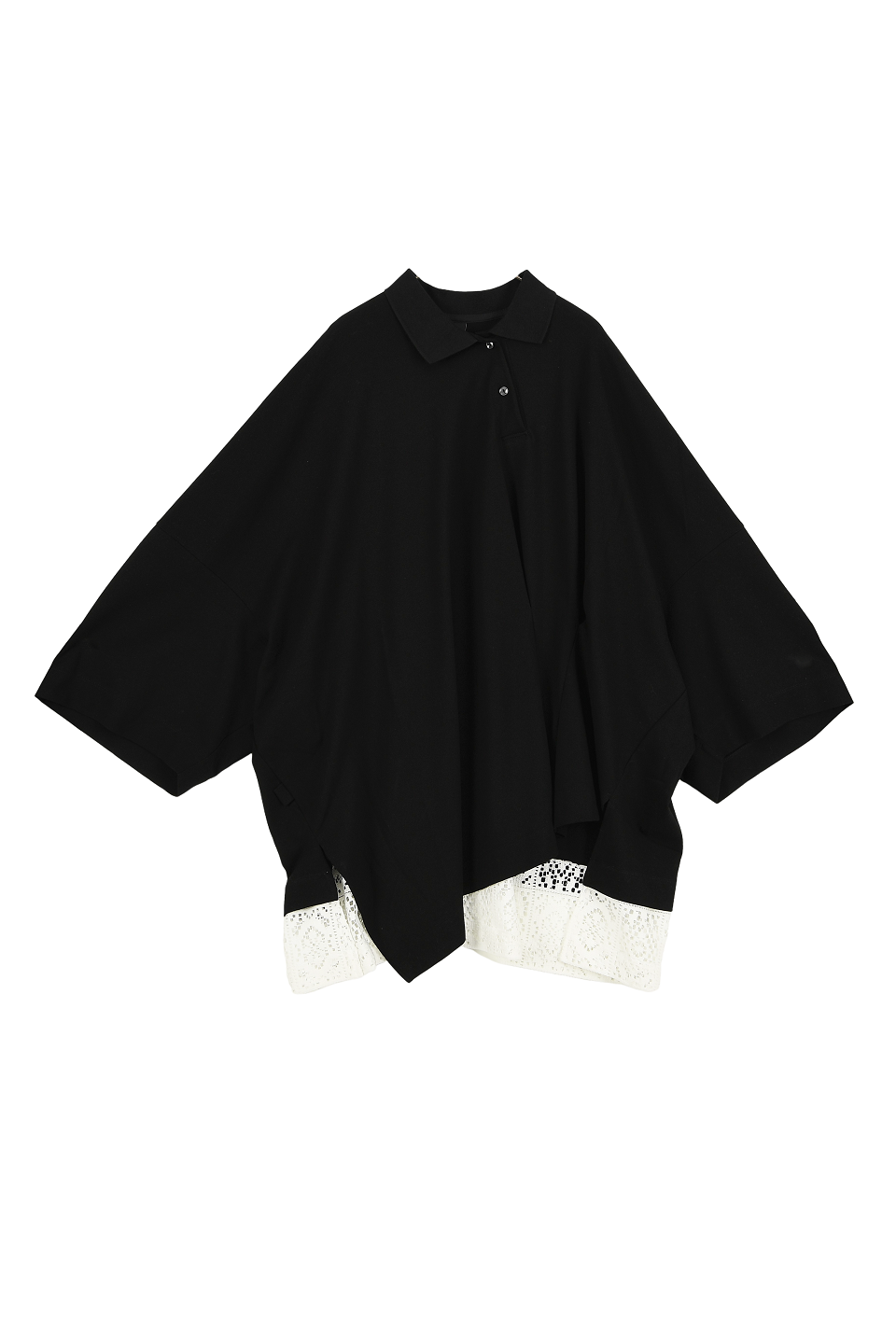 GAZE DE LIN LACELAYERED ASYMMETRIC POLO - BEYMEN