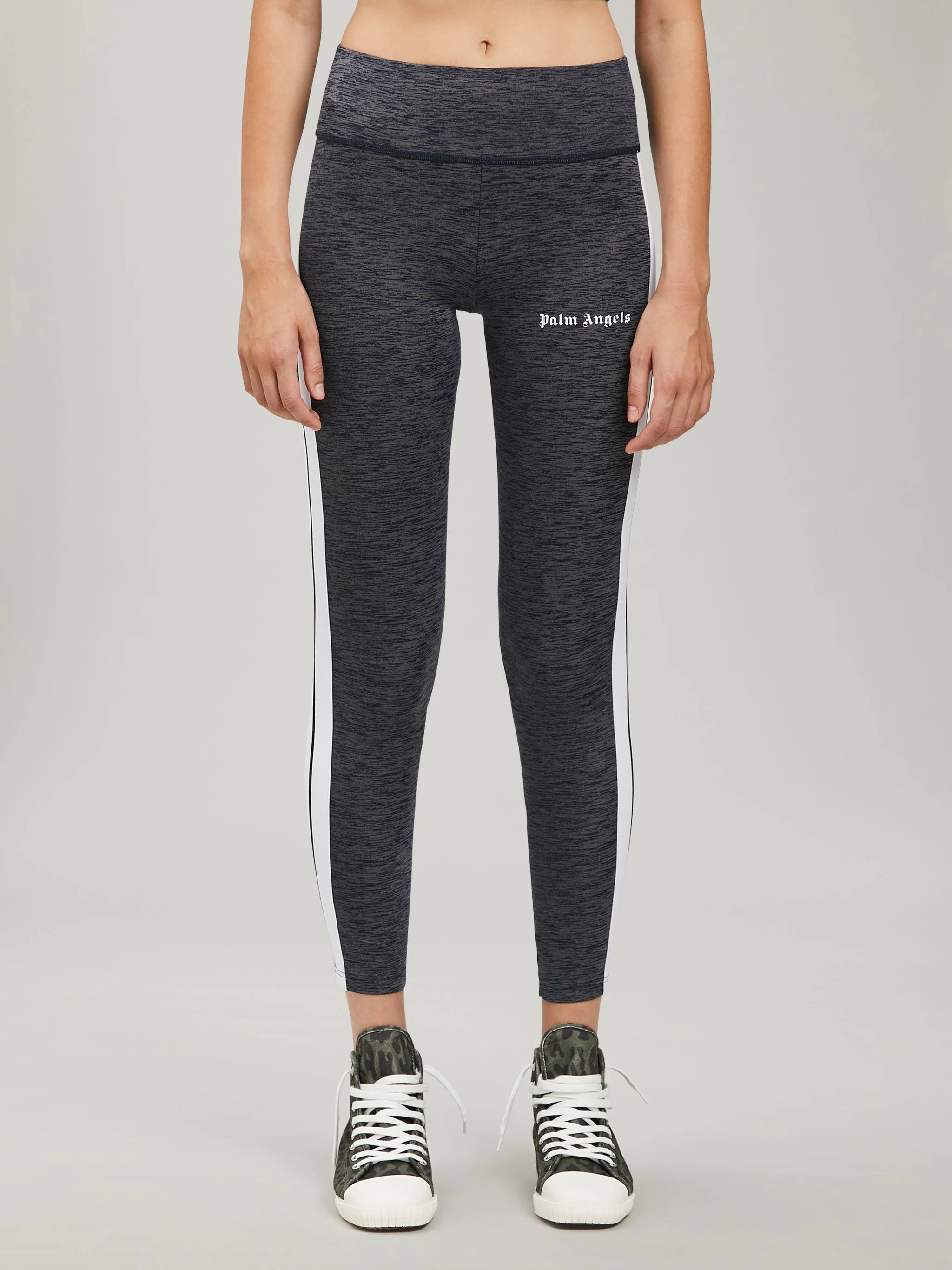 PALM ANGELS MELANGE TRACK LEGGINGS MELANGE - BEYMEN