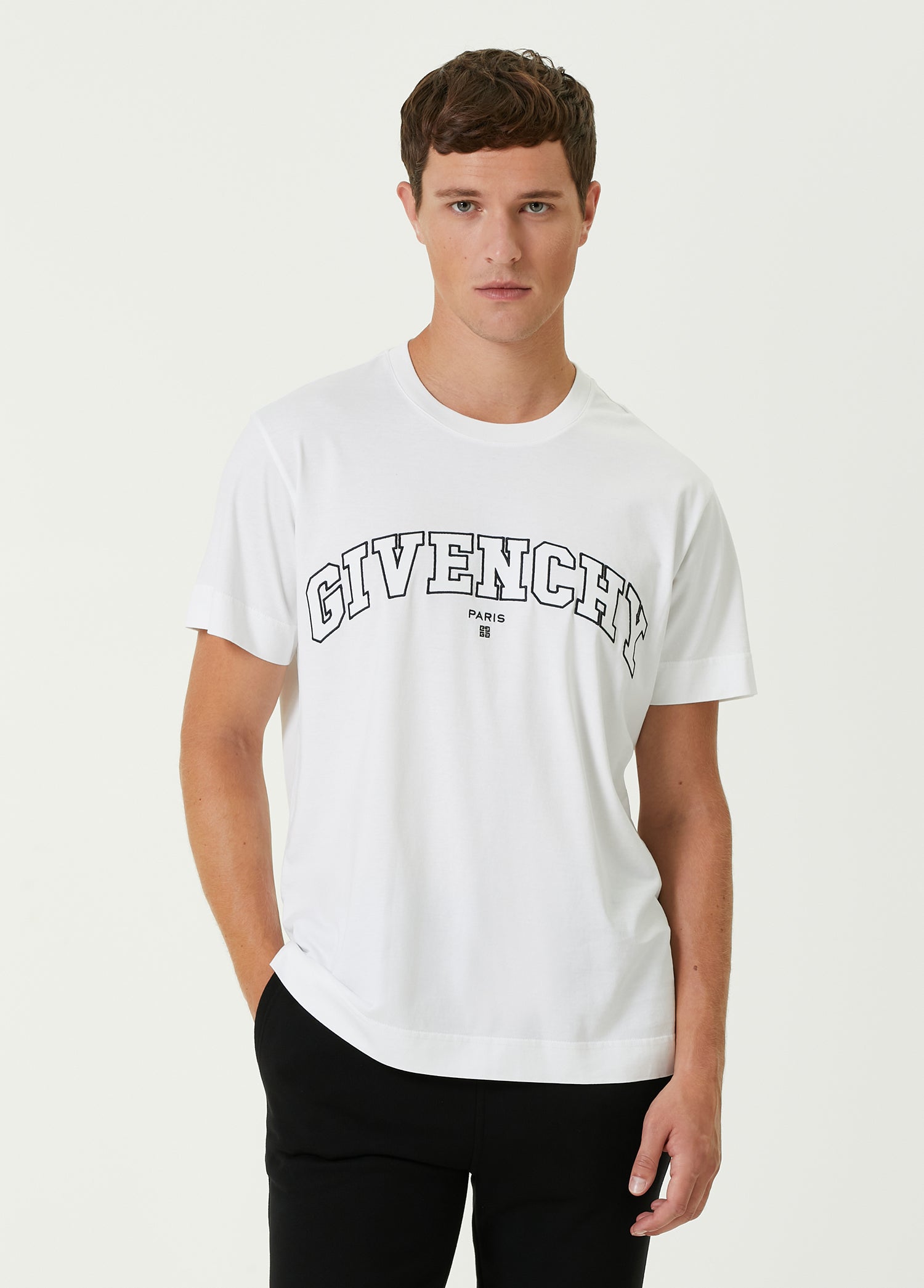 GIVENCHY CLASSIC FIT EMBROIDERY T-SHIRT - BEYMEN