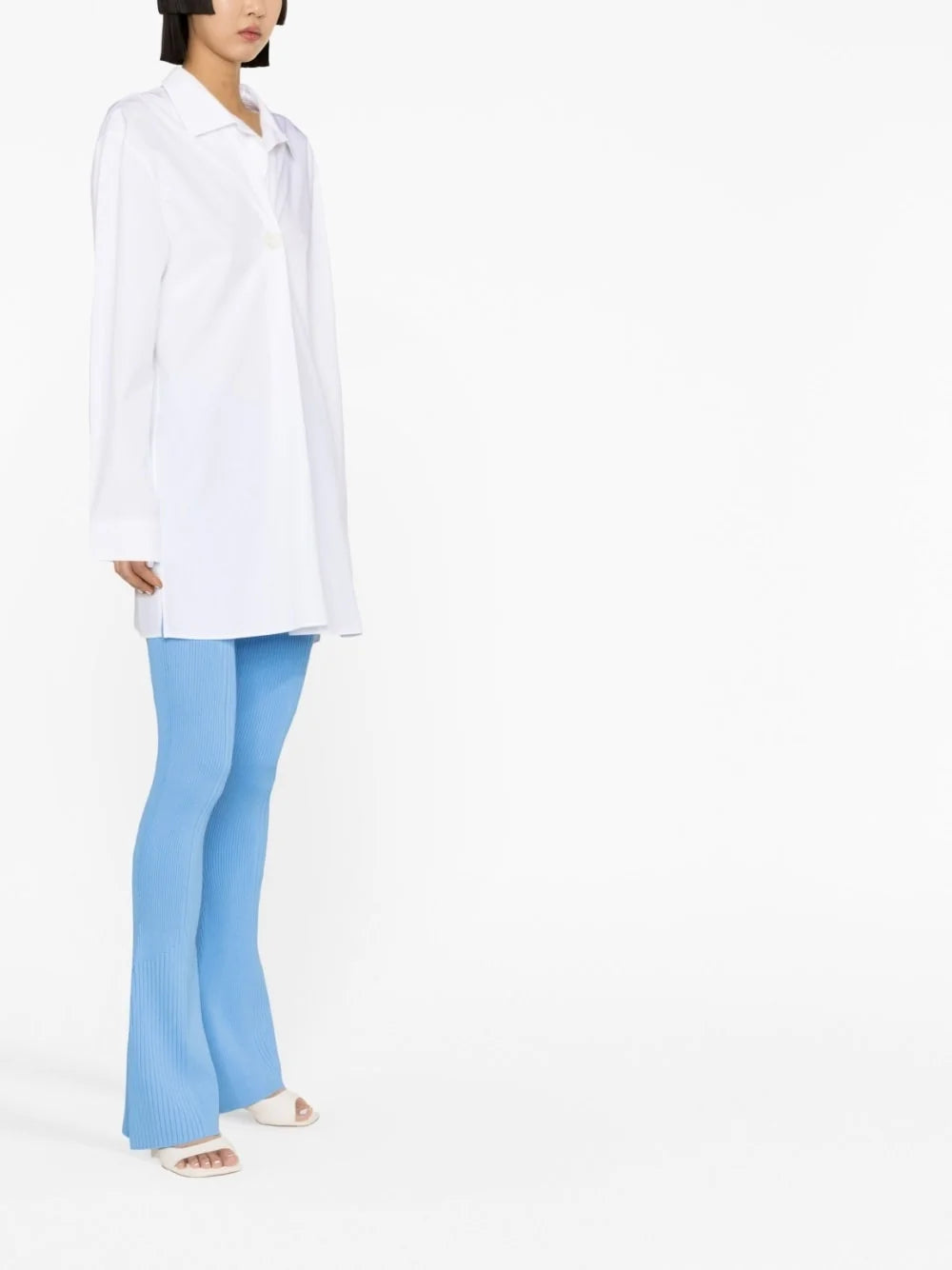 OFF-WHITE POPLIN FLOWER BUTTON LS SHIRT - BEYMEN