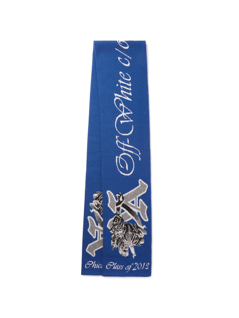 OFF-WHITE VA KNIT SCARF DARK - BEYMEN