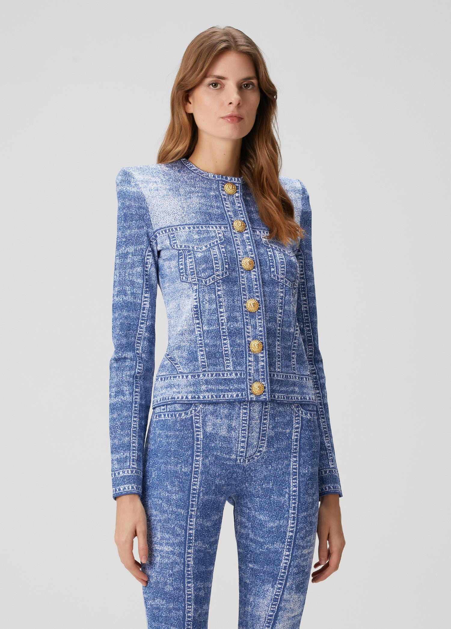 BALMAIN DENIM TROMPE CARDIGAN - BEYMEN