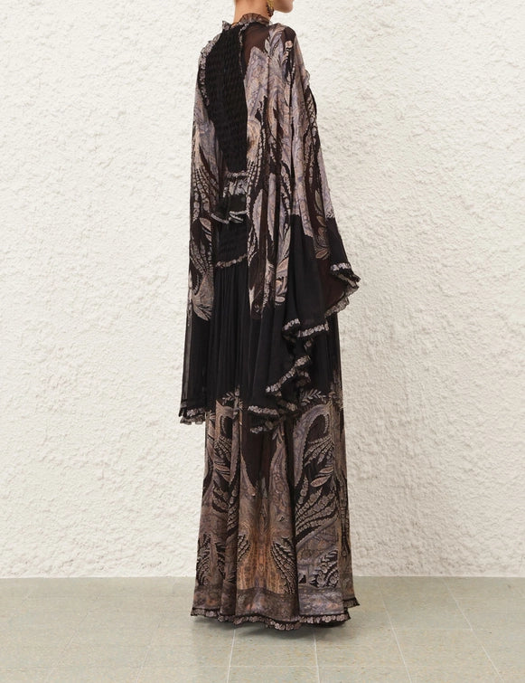 ZIMMERMAN HYPNOTIC BURNOUT MAXI SKIRT - BEYMEN