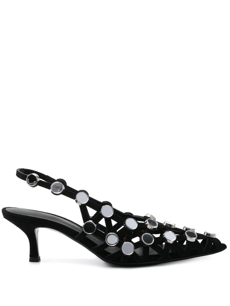 THE ATTICO GRID SLINGBACK 50MM - BEYMEN