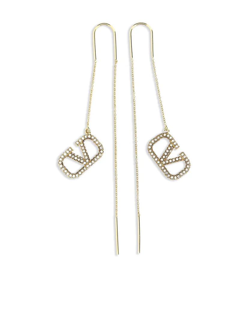 VALENTINO EARRINGS METALLO/STRASS - BEYMEN