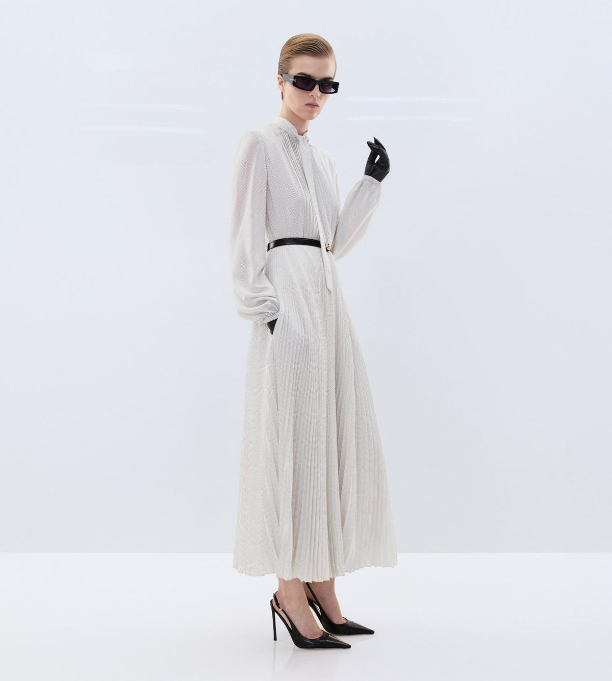 TOM FORD SUNRAY PLISSE LAVALLIERE DRESS - BEYMEN