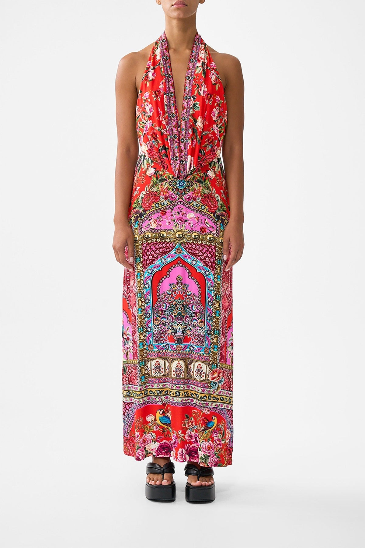 CAMILLA DEEP COWL PLUNGE DRESS - BEYMEN