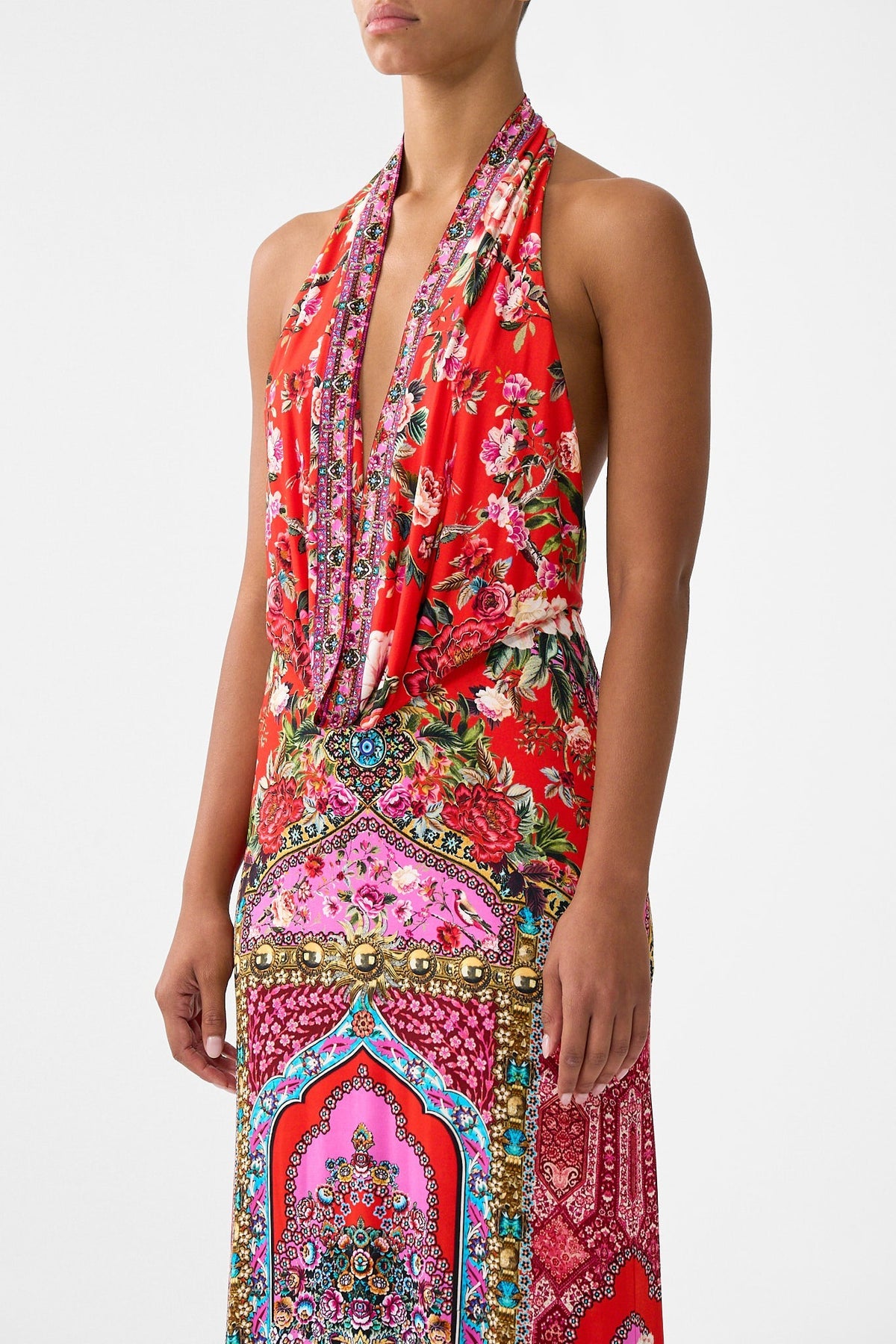 CAMILLA DEEP COWL PLUNGE DRESS - BEYMEN