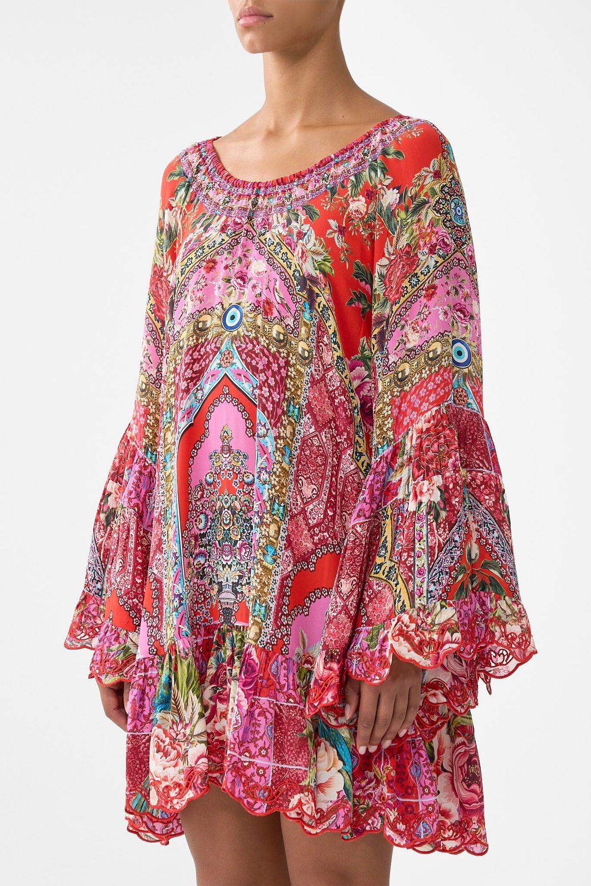 CAMILLA A-LINE FRILL DRESS - BEYMEN