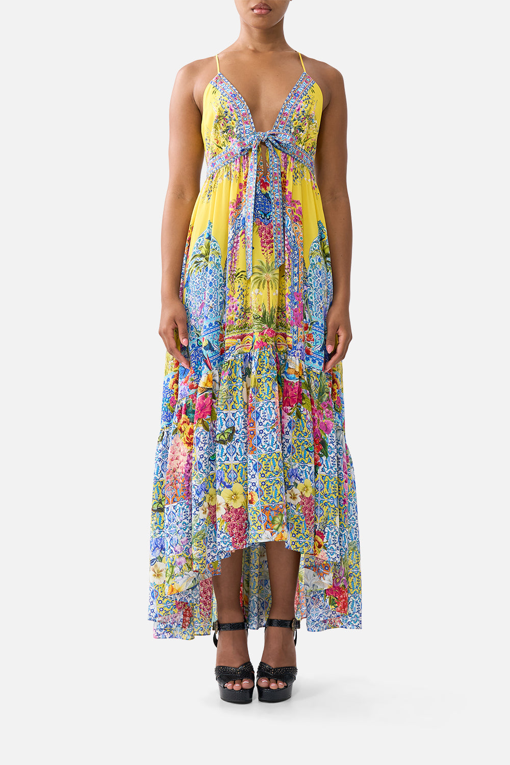 CAMILLA TIE FRONT DRESS - BEYMEN
