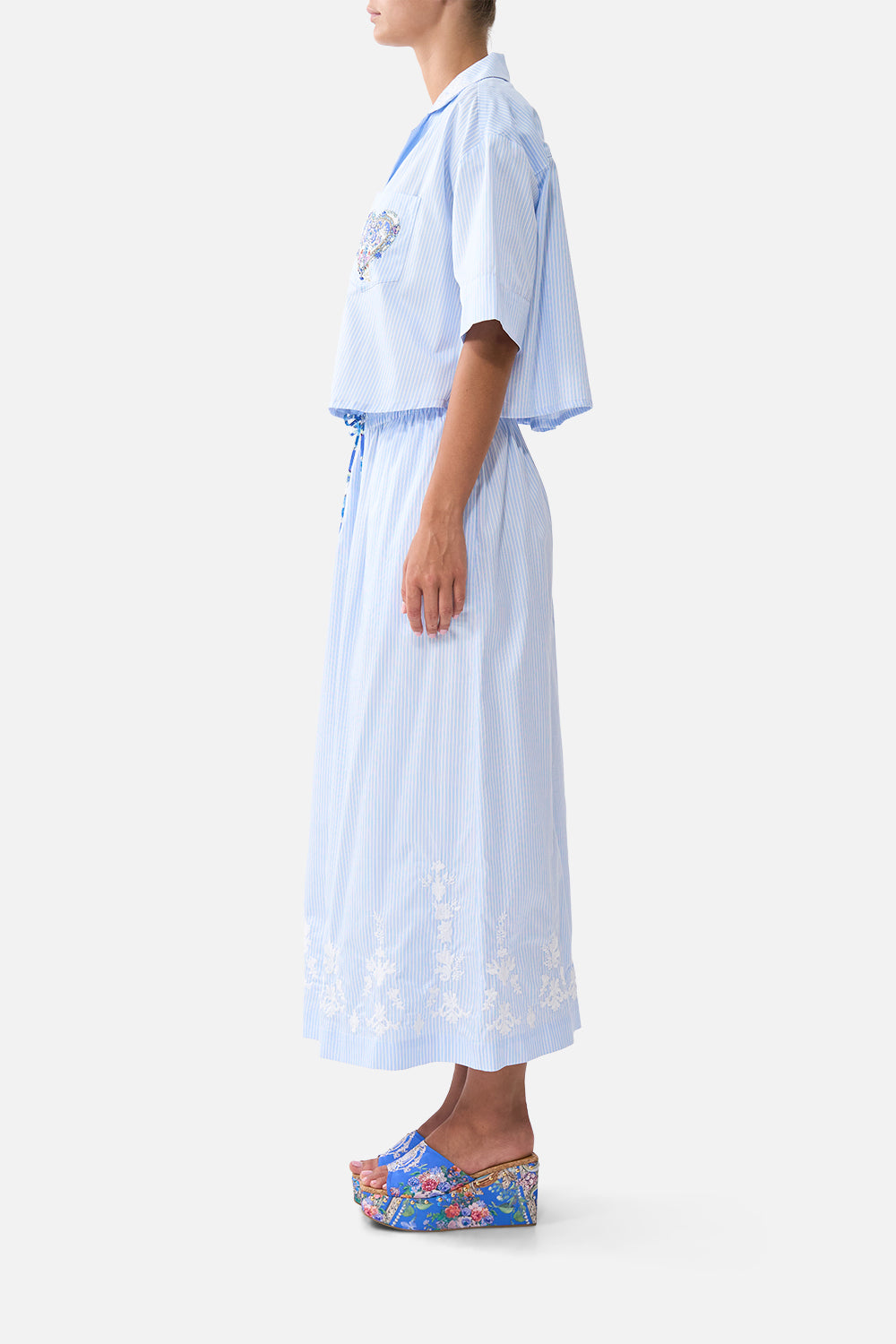 CAMILLA CROPPED CAMP COLLAR BLOUSE - BEYMEN