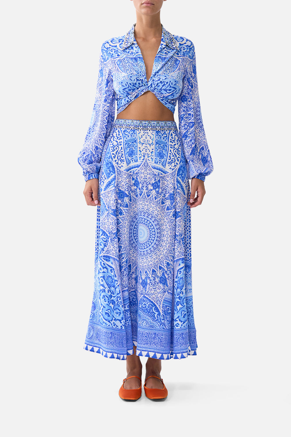 CAMILLA PANELLED FLARED LONG SKIRT - BEYMEN