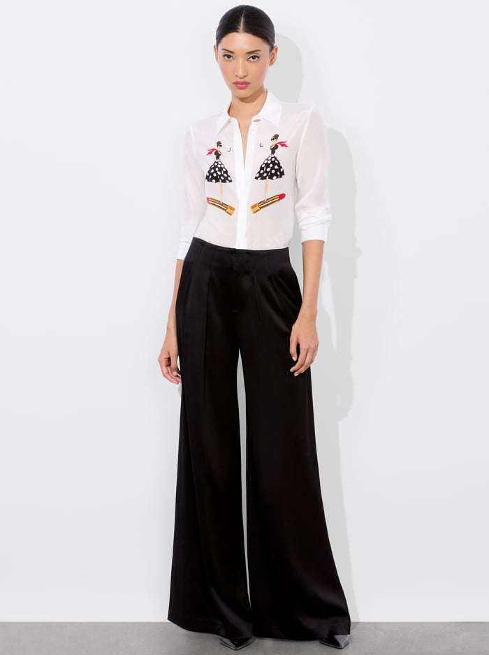 ALICE + OLIVIA WILLA PLKT TOP - BEYMEN