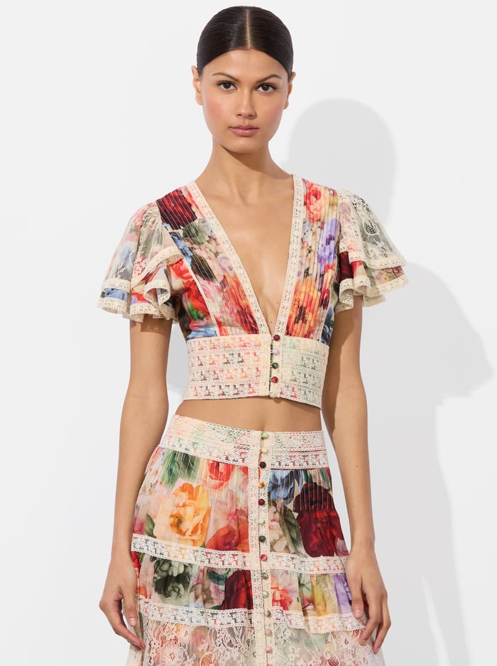 ALICE + OLIVIA SLV BLOUSE - BEYMEN