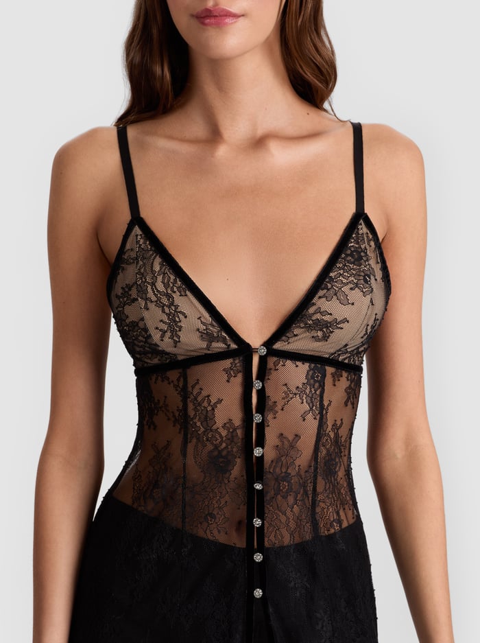 ALICE+OLIVIA LACE MAXI TOP - BEYMEN