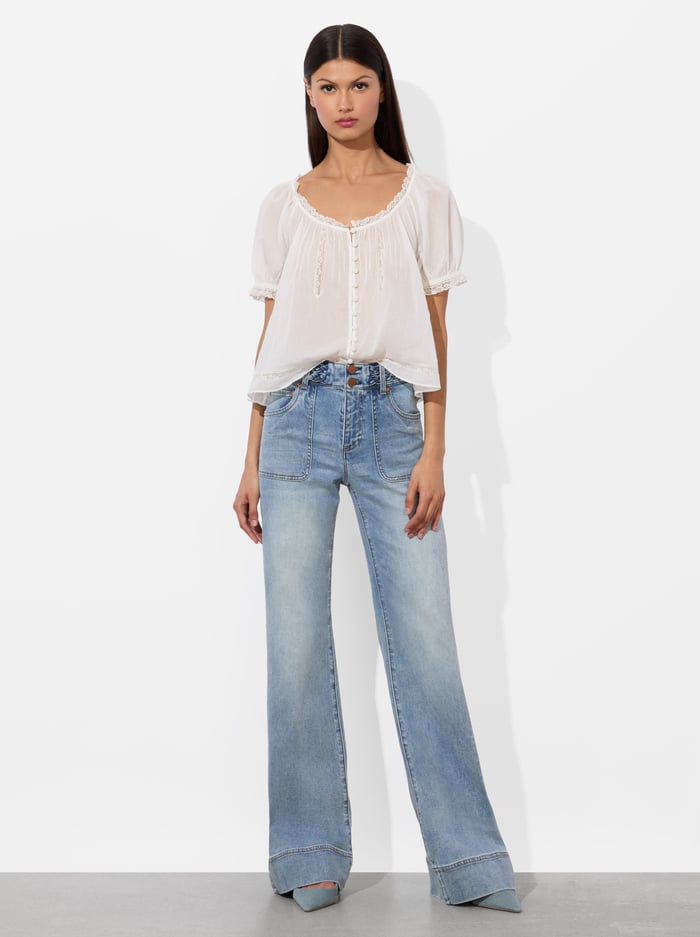 ALICE+OLIVIA PATCH PKT JEAN - BEYMEN