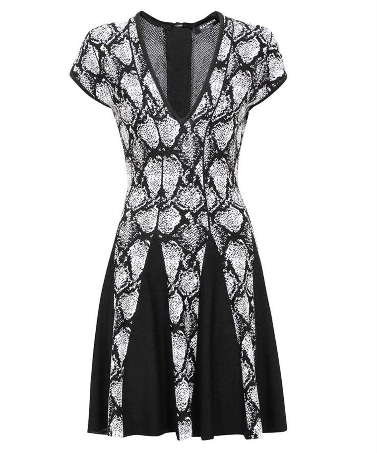 BALMAIN KNIT SKATER DRESS - BEYMEN