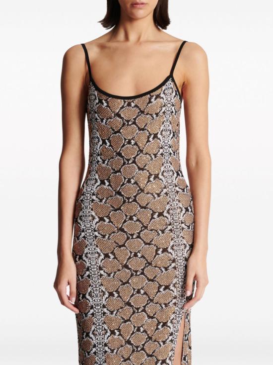 BALMAIN KNIT LONG DRESS - BEYMEN