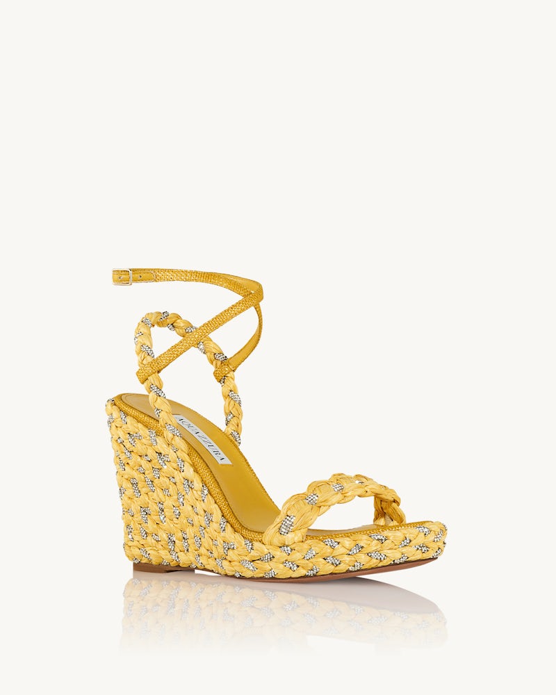 AQUAZZURA COSTIERA CRYSTAL WEDGE 120 - BEYMEN
